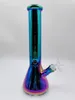 12 Inches Electroplated Glass Bong Beaker Hookah Glass Smoking Ion Water Pipe