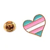 Rainbow color Enamel LGBT Brooches For Women Men Gay Lesbian Pride Lapel Pins badge Fashion Jewelry in Bulk