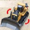 Electric/RC Car HUINA 1569 1 16 RC Bulldozer Remote Control Truck 8CH Machine on Car Toys for Boys Hobby Engineering Gifts 220125 240314