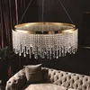 Lustre de cristal de luxo pós-moderno, sala de estar, quarto nórdico, sala de jantar, lâmpadas atmosféricas simples, luzes decorativas