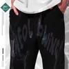 Spodnie dresowe Mężczyźni Hip Hop Colorful Reflectled Arc English Drukowane Hip Hop Harem Pant Streetwear Mężczyźni Joggers Pantalones Hombre 210527