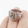 Cluster Rings Free Mason Silver Color 316L Stainless Steel Men's Ring