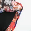 Za mulheres pregas vintage impressão mini vestido 2020 feminino elegante manga comprida fio metálico vestidos de festa floral arco forrado vestidos x0521