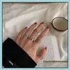 Cluster Ringe Schmuck Ins Einfache Geometrische Gelenk Persönlichkeit Licht Luxus Nische Design Ring Set Cool Wind Hand Ornament Weibliche Drop Lieferung