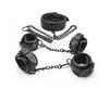 Bondage Soft PU Läder Handbojor BDSM Ankel Handbojor Restraint Neck Collar Traction Rope # 24