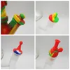 4 Style Glass Bong Accessories Pipes Lids Colour Silicone Lid Cigarette Holder Stopper High Temperature Resistant Washable JY0685