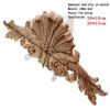 Runbazef Antieke Decoratieve Houten Applicaties Meubels Decor Cabinet Deur Onregelmatige Houten Mouldings Bloem Carving Figurine Craft 210811