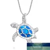 Cute Turtle Shape White Fire Opal Pendant Necklace For Women Jewelry Party Wedding Christmas Gifts Female Statement Gift Jewelry Factory price expert design