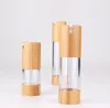 Bamboo Cosmetic Airless Bottle Transparent Vacuum Lotion/Emulsion Press Pump Container,Foundation/Concealer Bottle