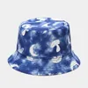 Cappello estivo da pescatore tie-dye da donna, uomo, fungo, farfalla, due lati, parasole, cappello da sole, bob, unisex, strada, hip-hop, pescatore, cappello, Panama