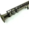 Straight Soprano Saxophone B Flat Black Nckel Plated Professional Musical instrument With Case gloves Accessories5076393