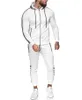 Mäns Tracksuits Höst Vinter Jogger Sport kostym Solid Färg Hooded Casual Wear European och American Personality Cardigan Tröja