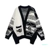 2021 Moda Wypoczynek Czarny I Biały Diament Damski sweter Jacket Design Spring Cienka dzianie szyi