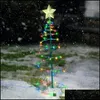 Dekoracje świąteczne Świąteczne Party Dostawy Dom Ogród Led Słoneczne Drzewo Dekoracji Outdoor Light Luminous Zabawki Gry Prezent Drop Dostawa 20