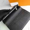 M64438高品質の男性クラシックエンベロープスタイルのデザイナーウォレット財布の財布クレジットカードとギフトボックスqwere