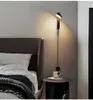 Modern LED lâmpada de parede quarto de cabeceira decoração da parede decoração sala de estar Sconce com botão de interruptor escurecimento luzes de parede para casa 210724