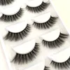 Makeup 5 Pairs Set False Eyelashes 3D Mink Lashes Soft Thick Eyelash G800 Crisscross Winged Natural Long No Fall Off