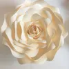Décoration de fête 2021 Paper géant Rose Fleurs aritificielles pour l'événement de mariage Décorations décor 110pcs Mélange Ivory Baby Pink Light G