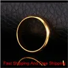 Gouden ringen met "18K" Stempel Real Vergulde Vrouwen / Mannen Sieraden Klassieke Bruiloft Band Ringen Maat 5-12 OL9Z1 Qkcur