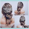 Juvelryrhinestone s för kvinnor brud tiara band aessory bröllop hår smycken pannband brudtärna släpp leverans 2021 nkds9