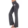 Pantaloni yoga Donne Leggings Gamba larga per Pantaloni in vita alta fitness Donne Hip Push Up Tights Donne Gym Abbigliamento con tasca # T3G H1221