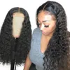 Peruca de onda profunda 360 lace peruca frontal pré arrancada com cabelo bebê 180% densidade curly cabelo humano perucas para mulheres negras