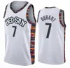 Kevin 7 Durant 11 Kyrie Men 's Irving Jersey 72 블랙 # Biggie Basketball 유니폼 New Embroidery Logos Brookiyn 2021 도시 새로운