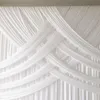 Marzec Arrival 3m H X3M W 1 Sztuce Sprzedaż Biały Krzyż Zasłony Ice Silk Curtain Tackdrop