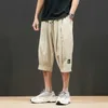 Plus Size 8XL 135kg Zomer Shorts Mannen Mode Japanse Stijl Shorts Streetwear Dunoversize Man Losse Shorts Elasticiteit 56 58 X0628