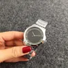 Relógio de pulso de quartzo de marca para as mulheres menina com relógios de faixa de aço de metal G27