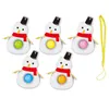 Christmas Pattern Keychain Finger Bubble Music Push Bubble Fidget Sensory Toy Cartoon Panda Frog Animal Handle Decompression Toys2604909