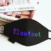 Bluetooth programmerbar RGB 7-färg LED-display Lysande ansiktsmask, karnevalsmasker, fest, jul, halloween present eller LED-modul