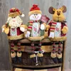 Juldekorationer för hem Storlek Dolls Santa Claus Snögubbe Elk Leksaker Xmas Figuriner Happy Year Gift 211105