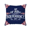 Federa per cuscino per il giorno dell'indipendenza patriottica 45x45cm Federa per cuscino in pelle di pesca ecologica stampata con bandiera nazionale USA 40 stili