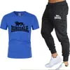 2020 Men's Sets T Shirts pants Two Pieces Sets Casual Tracksuit Men/Women New Fashion printing suits sportwear Gyms trousers X0909