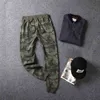 Mäns damer par camouflage militär bomull pants läger utbildning armé grön stickad lång passform elastisk fotled längd byxor 210715