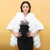 Special Women's Fashion Fritid Medium och Long Comfortable Big + Snow Rabbit Cardigan Fur Coat 211207