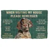 3D Please Remember English Setter Dogs House Rules Fußmatte, rutschfeste Fußmatte, Dekor für Veranda 220301