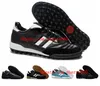 2021 Original Herren Fußballschuhe Copa MUNDIAL TF TURF GOAL INDOOR Stollen Team Astro Craft Fußballschuhe Scarpe Calcio Schwarz/Weiß