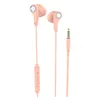 Stereo Headsets Bass 3.5mm Drogear-oortelefoons met spraakbesturing Build-in Mic Multi Colors + Bag Packaging