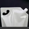 Bianco Trasparente 1000 ML/1L Sacchetti di imballaggio in piedi Beccuccio per bevande Custodia per bevande Liquido Succo Latte Caffè