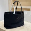 Zwarte nylon handtas draagtas voor vrouwen