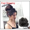 Paardenstaart Haarverlenging Broodje Haarstukje Chouchou Elastisch Golf Krullend Synthetische Haarstukjes Wrap Voor Knot Chignon qylUfN comecase4566770