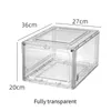 Transparent Shoes Boxes Magnetic Side Opening Basketball Thickened Stackable Organizer Box for Home