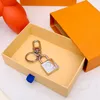 Mode sleutelhanger luxe designer zilver goud metalen sleutel gesp klassieke brievenslot hanger hoge kwaliteit sleutelhangers tas sleutels ornamenten