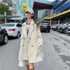 Women's Trench Coats Windbreaker Coat Autumn 2022 Korean Small Man Medium Long Loose Sleeve Temperament Versatile Heat22