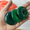 Pendentif Colliers en forme de coeur coloré multicolore grande taille anneau de sécurité pendentifs hommes femmes naturel Jade sculpture beignet bricolage argent Cather Ne