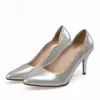 Kleiderschuhe Leshion von Chanmeb 2022 Spring Silber Frauen große Plusgröße 47 Dünne Party-Büropumpen Gold Rose Red Woman