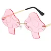 Mode rimless solglasögon personlighet svamp solglasögon roliga skyddsglasögon masquerade glasögon ornamenta eyewear a ++