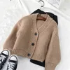 Vêtements pour enfants printemps et automne garçons et filles cardigan pull manteau pull coréen enfants vêtements d'extérieur à simple boutonnage 211106